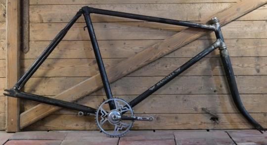 Fahrrad - Herrenrahmen "Wanderer München", frühe 1950er J., Originallack 