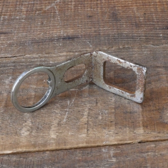 Carbidlaternenhalter/Winkelhalter, verchromt, orig. 1920er - 30er J., gebr. 