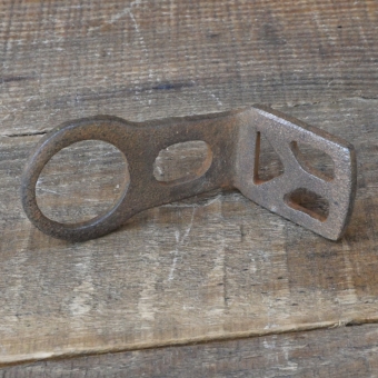 Carbidlaternenhalter/Winkelhalter, ohne Galvanik, orig. 1910er - 30er J., gebr. 