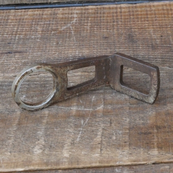 Carbidlaternenhalter/Winkelhalter, verchromt, orig. 1920er - 30er J., gebr. 