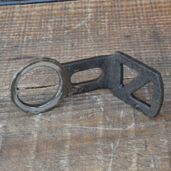 Carbidlaternenhalter/Winkelhalter, verchromt, orig. 1920er - 30er J., gebr. 