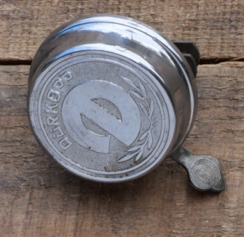 Fahrrad/Moped Klingel Deckel "Dürkopp", orig. 50er Jahre, verchromt 