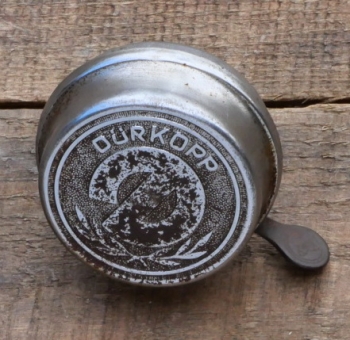 Fahrrad/Moped Klingel Deckel "Dürkopp", orig. 50er Jahre, verchromt 