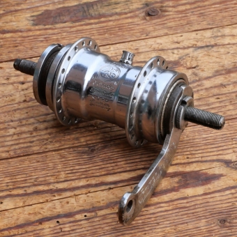 Nabe Hinterrad Fahrrad, F+S Torpedo Mod. 09 , Bj. 1953, verchromt, gebraucht 