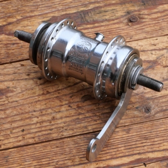 Nabe Hinterrad Fahrrad, F+S Torpedo Mod. 09 , Bj. 1953, verchromt, gebraucht 