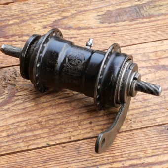 Nabe Hinterrad Fahrrad, F+S Torpedo Mod. 09 , Bj. 1942, schwarz lackiert, gebraucht 