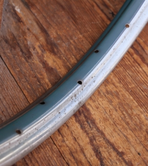 Fahrradfelge, 26 Zoll (559), für Drahtbereifung, verchromt, 30er - 50er J., 36-Loch, NOS 