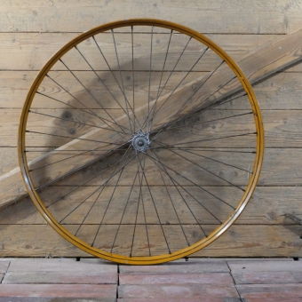 Vorderrad, 26 Zoll (559), für OPEL-Ballonrad 30er J., Holzdekor, Breite 39 mm, Nabe F&S, gebr. 