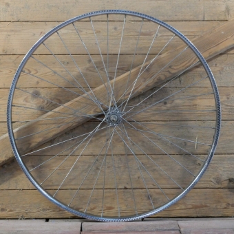 Vorderrad, 26 Zoll (559), 80er J., Felge SCHÜRMANN verchromt, Breite 29 mm, Nabe UNION,  gebr. 