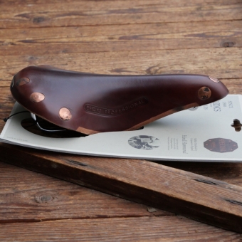 Sattel "Brooks professional", Herren, für Rennrad, Leder, braun, Breite ca. 15 cm, Länge ca. 29cm, Neuware 