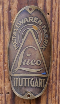Steuerkopfschild LUCO/Stuttgart, 20er/30er Jahre, Originalschild aus Sammlungsbestand 
