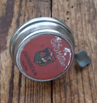 Fahrrad/Moped Klingel OTTO MÜLLER/Oberkirchen, orig. 50er/60er Jahre, verchromt, lackiert, gebr. 