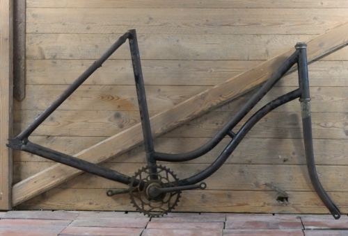 Fahrradrahmen, Damenausführung, 28 Zoll, 1910er Jahre, hochwertige Ausführung 