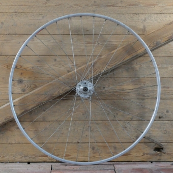 Hinterrad 27 Zoll (630), 1970er J., für Rennrad, MAVIC Schlauchreifenfelge, Nabe: NORMANDY Hochflansch, gebr. 