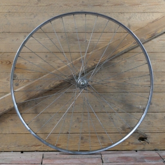 Hinterrad 28 Zoll (622), 70er/80er J., für Sportrad, VAN SCHOTHORST Drahtreifenfelge, Nabe für Schraubkranz, gebr. 