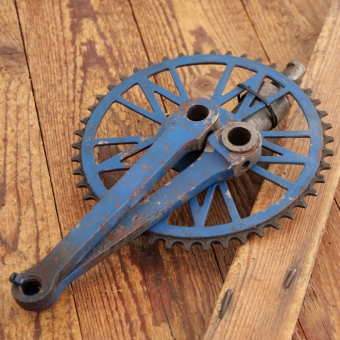 Tretlager Wittler, für Sport-/Rennrad, orig. 20er/30er Jahre, vernickelt, Patronenlager, gebr. 