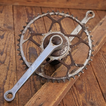 Tretlager universal für Tourenrad, orig. 30er-50er Jahre, verchromt, Glockenlager, gebr. 