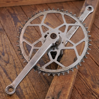 Tretlager universal für Sportrad, orig. 50er Jahre, verchromt, BSA-Keillager, gebr. 