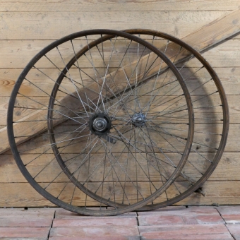 Laufradsatz 26 x 2,00 (559), 1932, für Wanderer Ballonrad, Holzdekor 