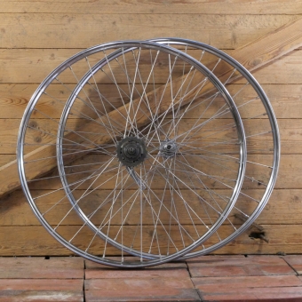 Laufradsatz mit Westwood-Felgen 26 Zoll (559), verchromt, 1970er/80er J., gebr. 