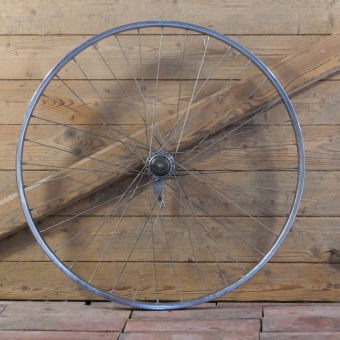 Hinterrad mit Chrom-Felge 26 Zoll (559), 1970er/80er J., Torpedo-Nabe, gebr. 