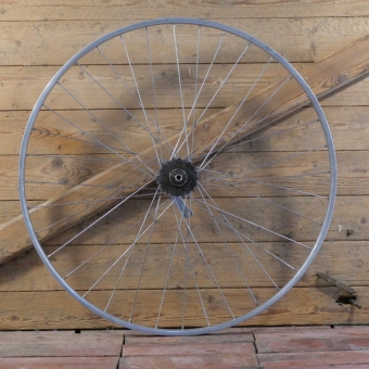 Hinterrad mit WEINMANN-Felge, 28 Zoll (622), 60er/70er J., Alu, Breite 24 mm, Nabe F&S 3-Gang Mod. 515, gebr. 