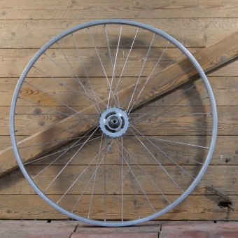 Hinterrad mit MAYWEG-Felge, Alu, 28 Zoll (622), Breite ca. 28 mm, Nabe F&S 3-Gang Mod. S, gebr. 