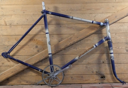 Fahrradrahmen HOFFMANN/Berlin, für hochwertiges Sportrad, Herren, 26 Zoll Halbballon, Stahl, 50er J., gebr. 