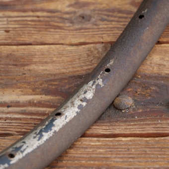 Wulstfelge 28 Zoll (Sondermaß ca. 630mm), sehr seltene Doppelhohlstahl-Ausführung, 32 Loch, Nickel, gebr. 