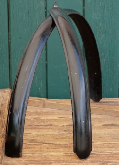 Schutzbleche Satz, 28 Zoll, Herrenausführung, 10er/20er J., schwarz, NOS 