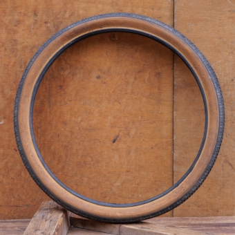 Reifen Fahrrad, CONTINENTAL Nylon-S, Draht, 20 x 1,75 x 2 (47-406), schwarz/hellbraun, original 70er/80er J., gebr. 