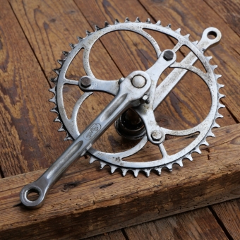 Tretlager PAGELLI universell für Sport-/Rennrad, orig. 50er Jahre, verchromt, BSA-Keillager, gebr. 