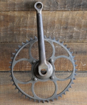 Kurbel rechts für BRENNABOR, orig. 10er/20er Jahre, vernickelt, für Keillager, gebr. 