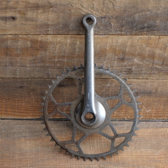 Kurbel rechts für ANKER, orig. 30er Jahre, verchromt, für Glockenlager mit 6-Kantaufnahme, gebr. 