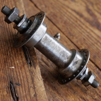 Nabe Vorderrad Fahrrad, vernickelt, 10er/20er J., gebr. 