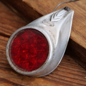 Rücklicht, HELIOS, orig. 50er Jahre, Alu, Echtglas, gebr. 