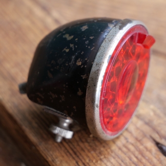 Rücklicht PHILIPS, orig. 30er-50er Jahre, Messing lackiert, Echtglas, gebr. 