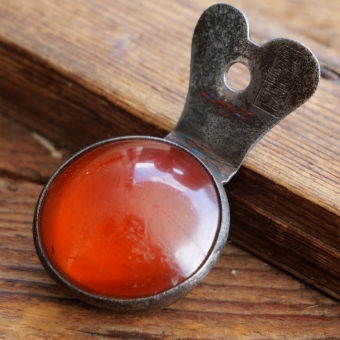 Rückstrahler WISSNER, orig. Ende 20er/30er Jahre, Stahl verchromt, Domlinsen-Echtglas, gebr. 