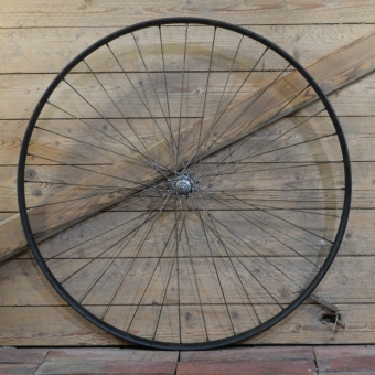 Laufradsatz 28 Zoll, Außendurchmeser ca. 645 mm, für Wulstbereifung, original 30er J., Nabe verchromt, gebr. 