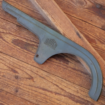 Kettenschutz BAUER, dunkelgrün-metallic, für Sportrad, Länge ca. 39cm, orig. 60er J., gebr. 