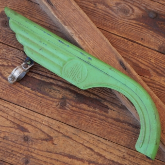 Kettenschutz BAUER, grün, für Sportrad, Länge ca. 37cm, orig. 50er J., gebr. 