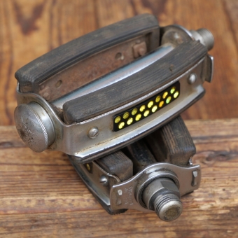 Pedale WIPPERMANN, für Tourenrad, schwarz, original 50er Jahre, gebr. 