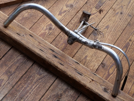 Fahrradlenker, original 30er Jahre, verchromt, hochwertige Stempelbremse, gebr. 