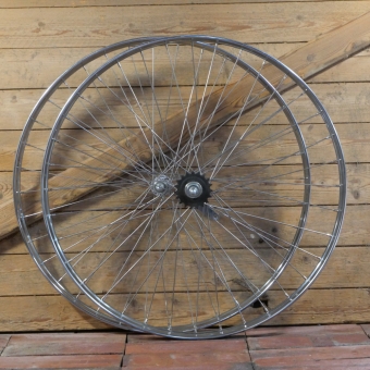 Laufradsatz 28 Zoll (635) VAN SCHOTTHORST Westwood Chrom für Hollandrad, Hinterrad mit FAVORIT-Nabe, NOS 