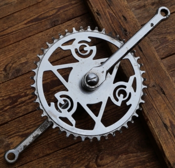 Tretlager GÖRICKE, für Tourenrad, orig. 50er/60er Jahre, verchromt, Glockenlager, gebr. 