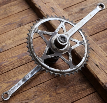 Tretlager NSU, für Tourenrad, orig. 40er/50er Jahre, verchromt, Glockenlager, gebr. 