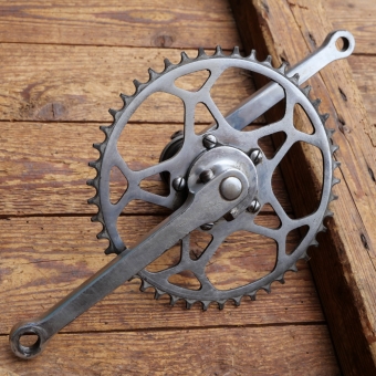 Tretlager für sportliches Tourenrad, orig. 30er Jahre, verchromt, hochwertig, gebr. 