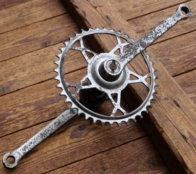 Tretlager OPEL, für Tourenrad, orig. 30er Jahre, verchromt, Glockenlager, gebr. 