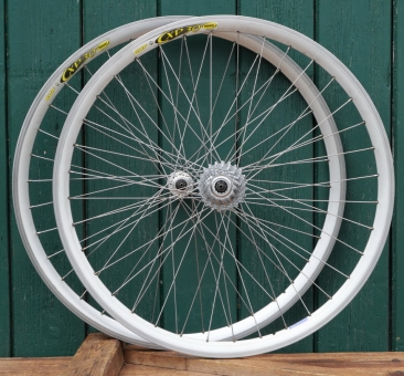 Laufradsatz für Drahtbereifung 28 Zoll (622), 1990er J., für Rennrad,  MAVIC Felgen CAMPAGNOLO Naben, gebr. 