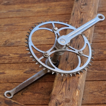 Tretlager für Sport-/Rennrad, orig. 50er J., verchromt, Keillager, gebr. 